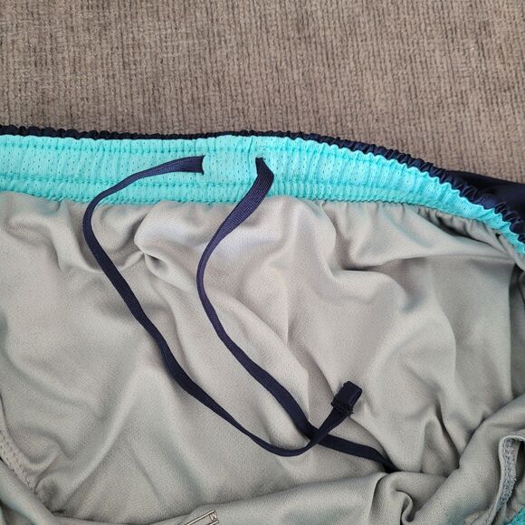 Nike Womens M Blue Running Shorts Brief Lined Athletic Swoosh Workout Gym - Picture 4 of 9